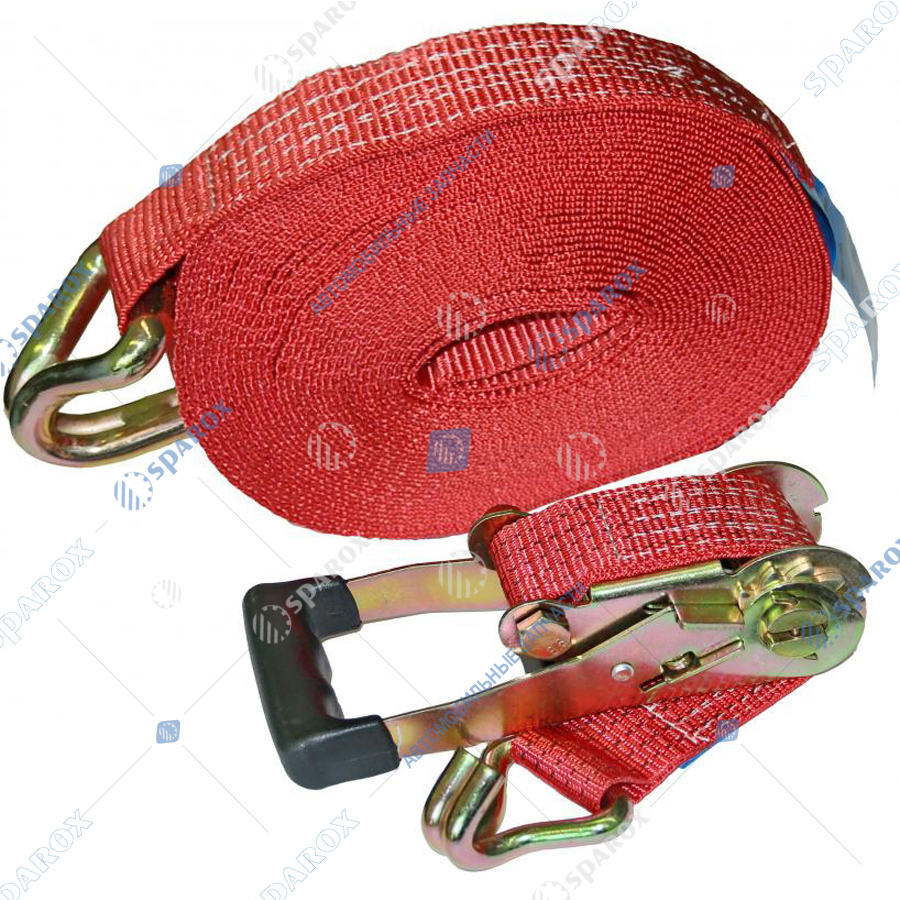 ДАЛИ-авто-DA-00609 Стяжка (ремень) крепления груза (15 м, 50 мм) 5-10 тонн (лента+ механизм) (упак. 8шт)