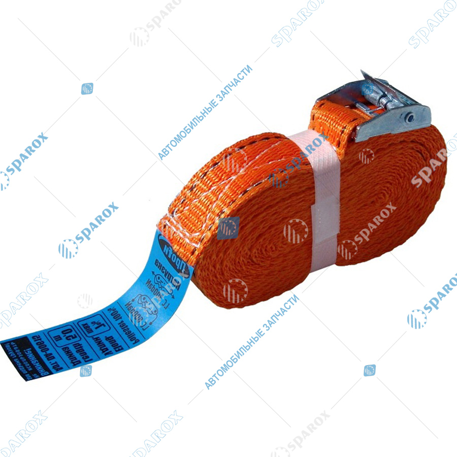 ДАЛИ-авто-DA-01931 Стяжка (ремень) крепления груза ( 6,5 м, 50 мм)  2 - 4 тонн  хаки (лента 5 м с петлей + механизм с лентой 1,5 м с крючком) упак. 15шт