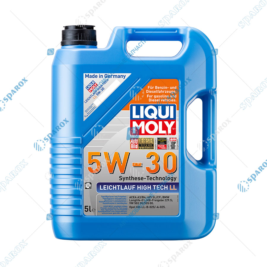 LIQUI MOLY-39007 Масло моторное НС-синт.  Leichtlauf High Tech LL 5W-30   5л.