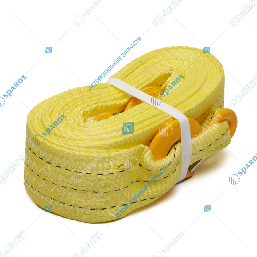 ДАЛИ-авто-DA-02749 Трос буксировочный лента, 2 усил. крюка + 2 петли 6м (11т) ширина ленты75мм