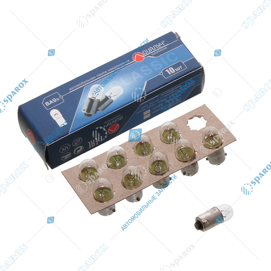 А12-1 R1-92328 Автолампа R1W 12V 1W B9s в приборы 92328 (ДИАЛУЧ)