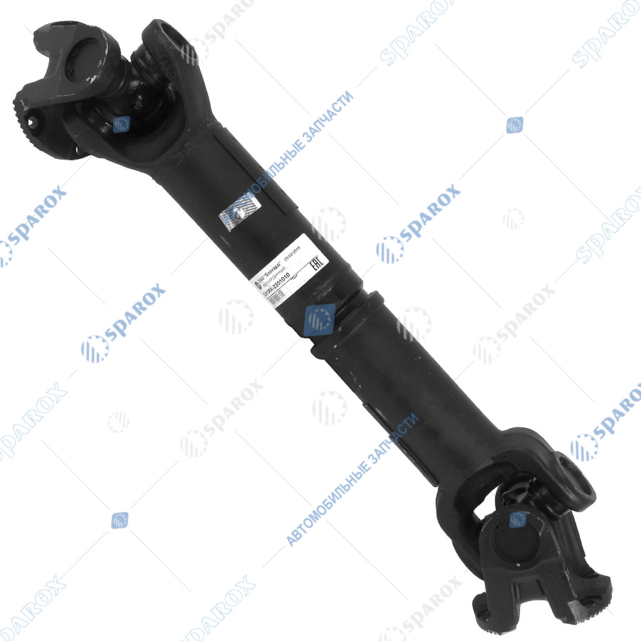 6361ЯХ-2201010 Вал карданный УРАЛ-5323 (4 отв., торц.) L=820+100мм (Белкард)