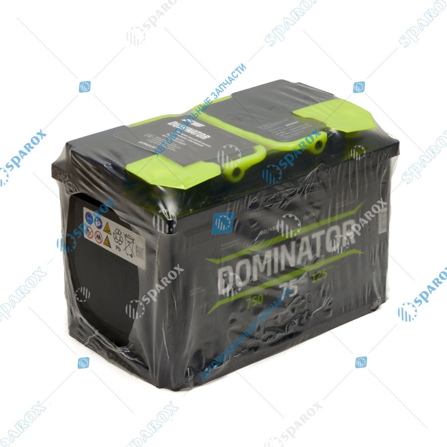 6СТ-75-3703010 Аккумулятор 6СТ75 прямая полярность, конусные клеммы DOMINATOR («КАЗ» г.Курск)