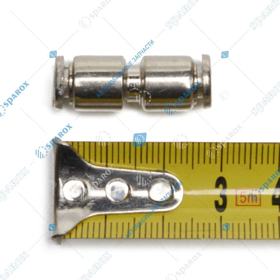 MPUC04 Фитинг трубки ПВХ прямой металл d=4 мм (MPUC 04)