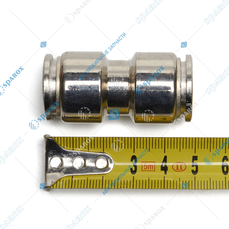 MPUC16 Фитинг трубки ПВХ прямой металл d=16 мм (MPUC 16)