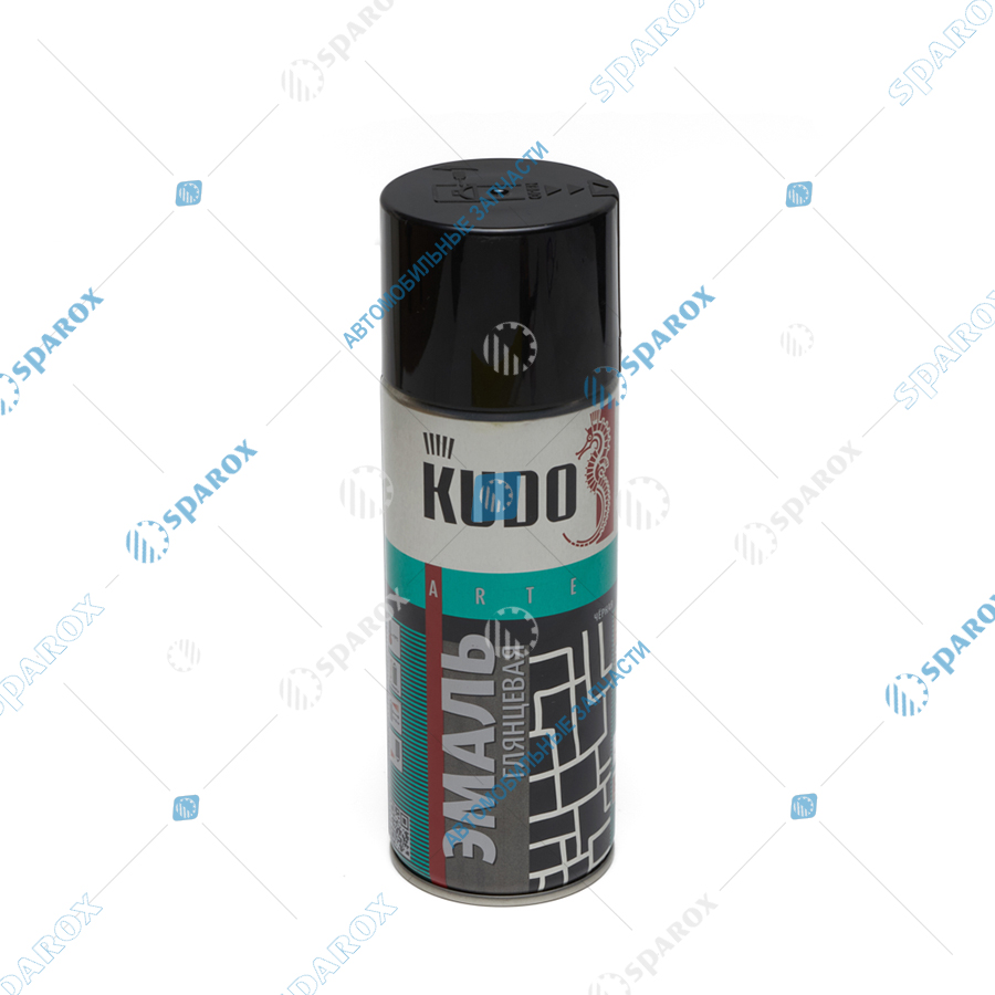 KUDO-KU-1002 Краска черная глянцевая KUDO KU-1002 520мл аэрозольная 30507
