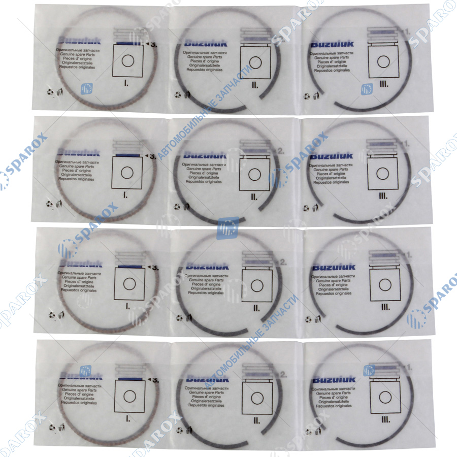 406-1000100-10-АР Кольца поршневые 92,5 ГАЗ, УАЗ, ПАЗ (узкие) Buzuluk (ОАО  ЗМЗ) комплект на 4 цилиндра (ЗМЗ), цена 1458 руб., в наличии, купить на  Sparox.ru