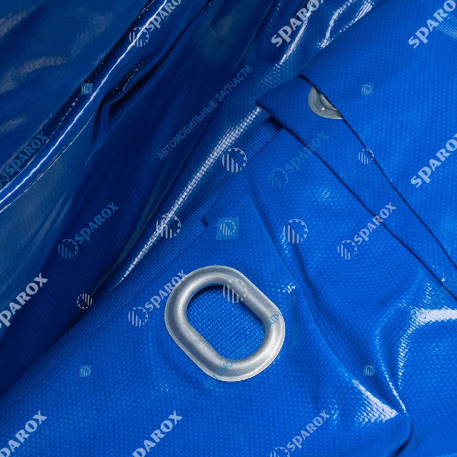 33023-8508010 Тент кузова ГАЗель-Фермер Бизнес /2х сторонний усиленный/ (2,42/2,06/1,25) (Тент Авто) синий, 5 люверс