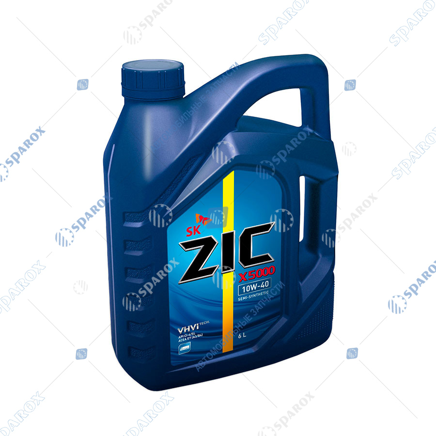 ZIC 10W-40 Масло моторное полусинтетическое ZIC X5000 10W-40 (6 л)