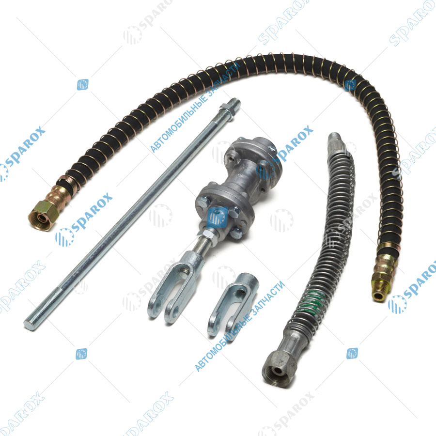 5551-1602738-СБ-СПЕЦМАШ Клапан включения привода сцепления 500 мм (со шлангами в сборе) для МАЗ (СПЕЦМАШ)
