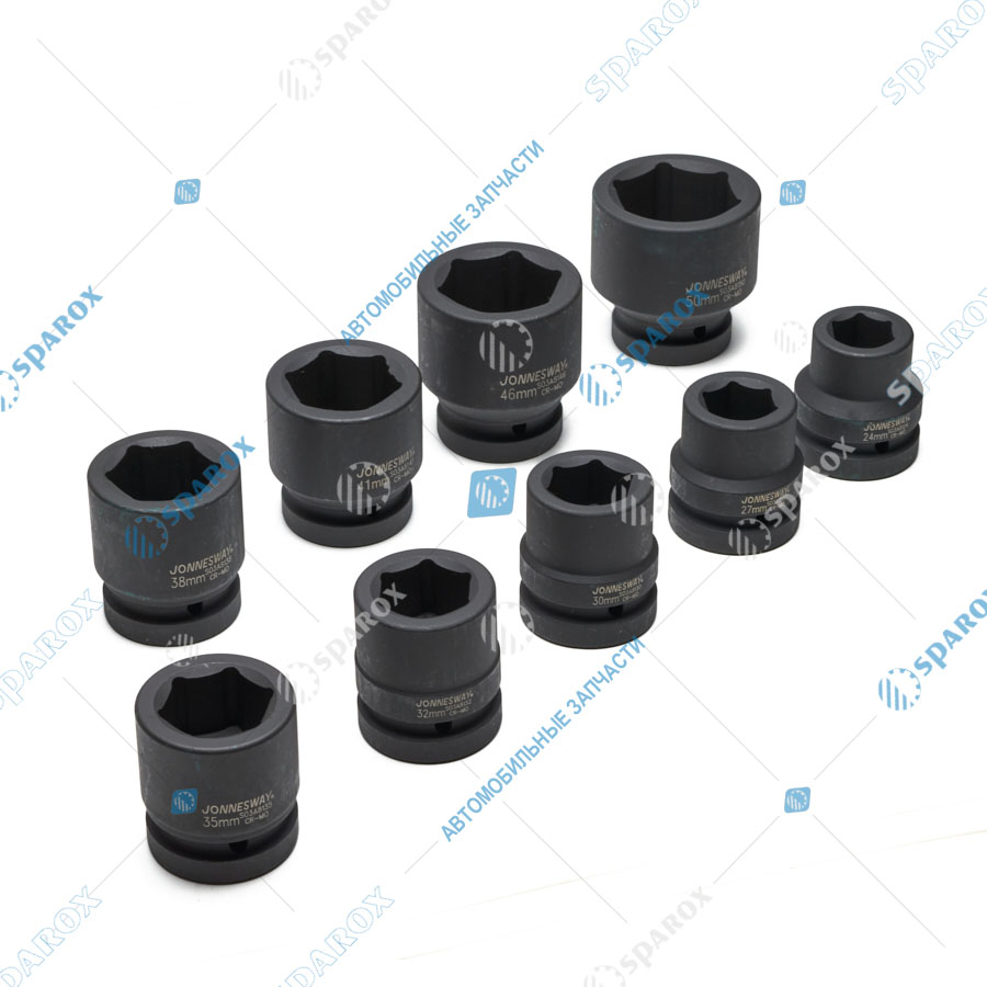 Jonnesway-S03A8109S Набор ударных торцевых головок 9 предметов (1 DR 24-50 мм) Jonnesway S03A8109S