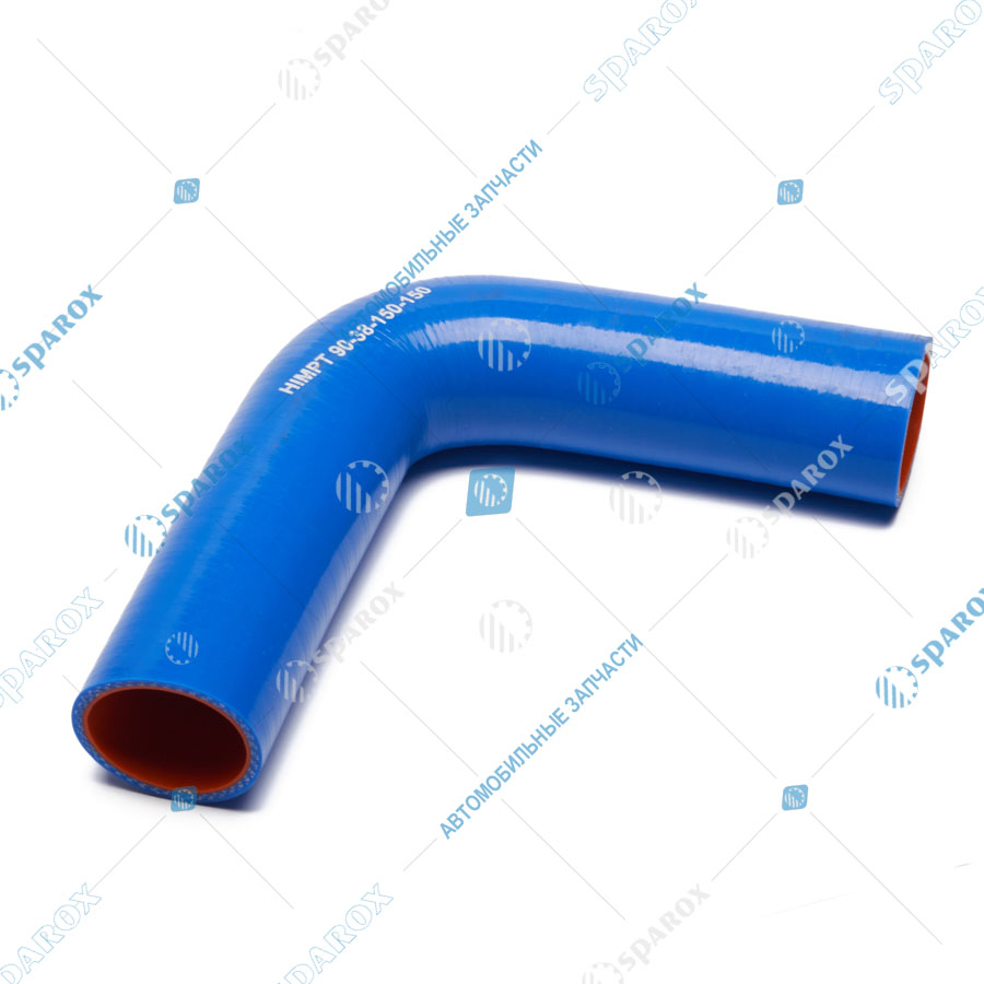 угол 90°-Т-патрубок 38 мм Патрубок угловой d=38 мм, L=150*150 мм (угол 90°) силикон