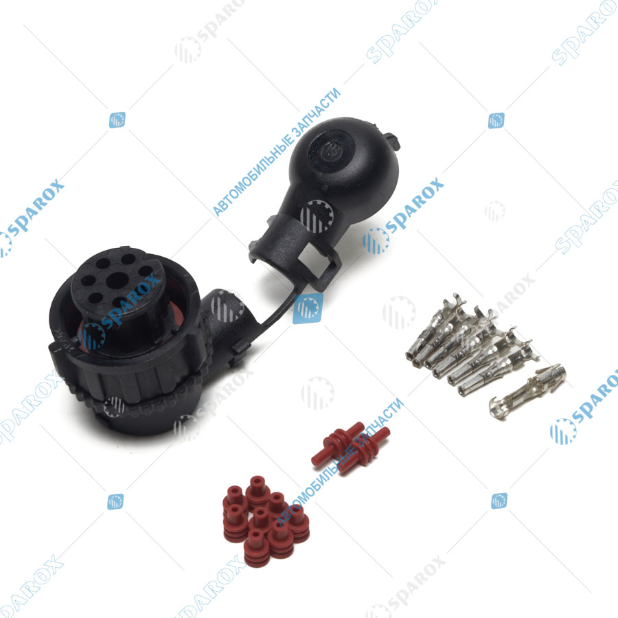 Ermax-099110629 Разъём угловой, 7+1 pin, байонет
