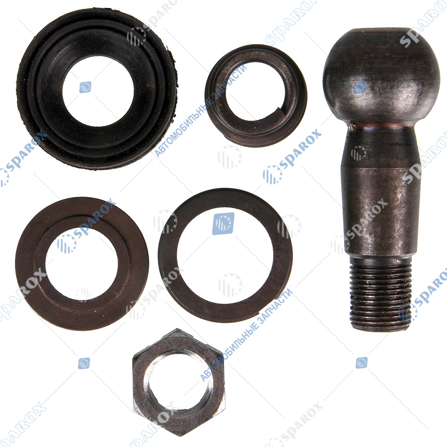 6437-3414065 КТ Палец шаровой рулевой тяги КрАЗ усиленный, сухари, пружина, уплотнитель, гайка