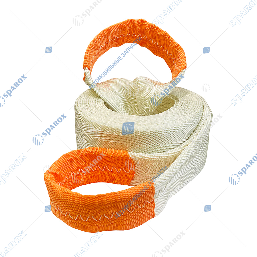 ДАЛИ-авто-DA-02542 Трос рывковый (динамическая стропа) петля-петля 6м ( 8т) ширина ленты 80мм (15)