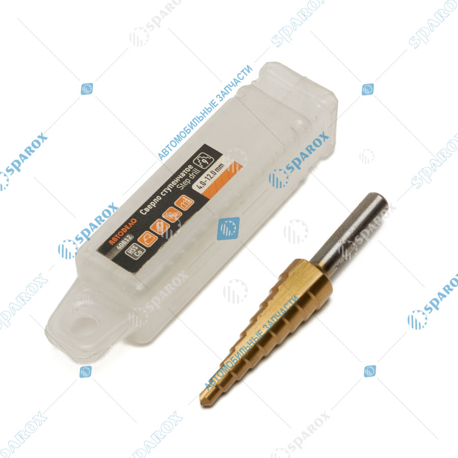 АвтоDело-40812 Сверло ступенчатое 4.0-12.0 мм 9 ступеней Р6М5К5 АвтоDело 40812