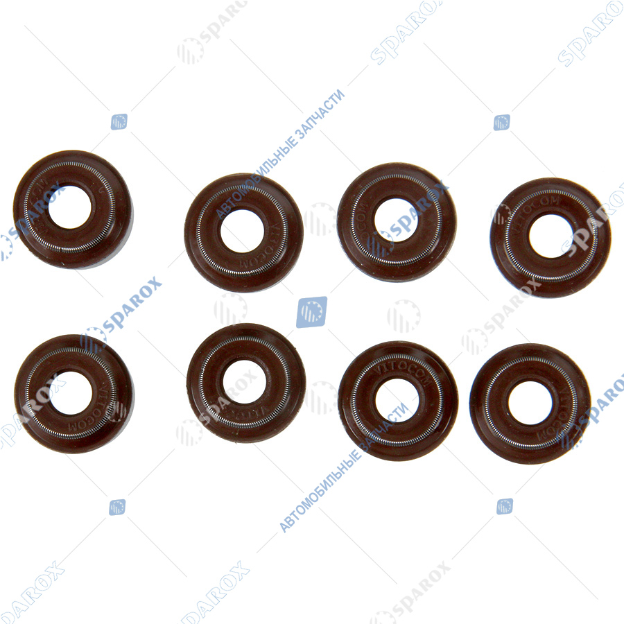 5340-1007262 Колпачок маслосъемный в сб. (к-т 8 шт.) дв. ЯМЗ-534, 536 ЕВРО-4 фторкаучук VITOCOM 17007