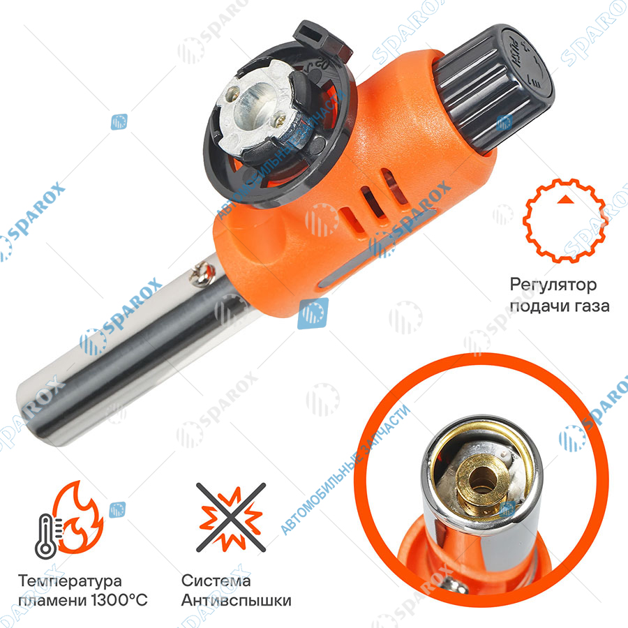 AIRLINE-AGT02 Горелка газовая с пьезоподжигом на цанговый баллон, анти-вспышка, 15,5*5,5*4 см