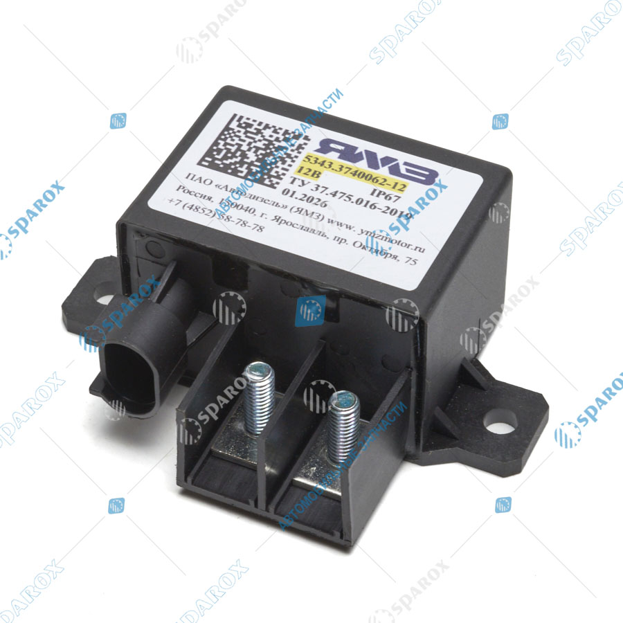 5343-3740062-12 Реле включения свечей накаливания 12V дв.ЯМЗ-534,536,650 V23132-B2002-A200/B200 (Автодизель)