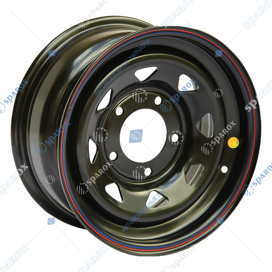 1670-53910BL-0A17 Диск усиленный УАЗ стальной черный 5x139,7 7xR16 d110 ET0 (треуг. мелкий) (OFF-ROAD Wheels)