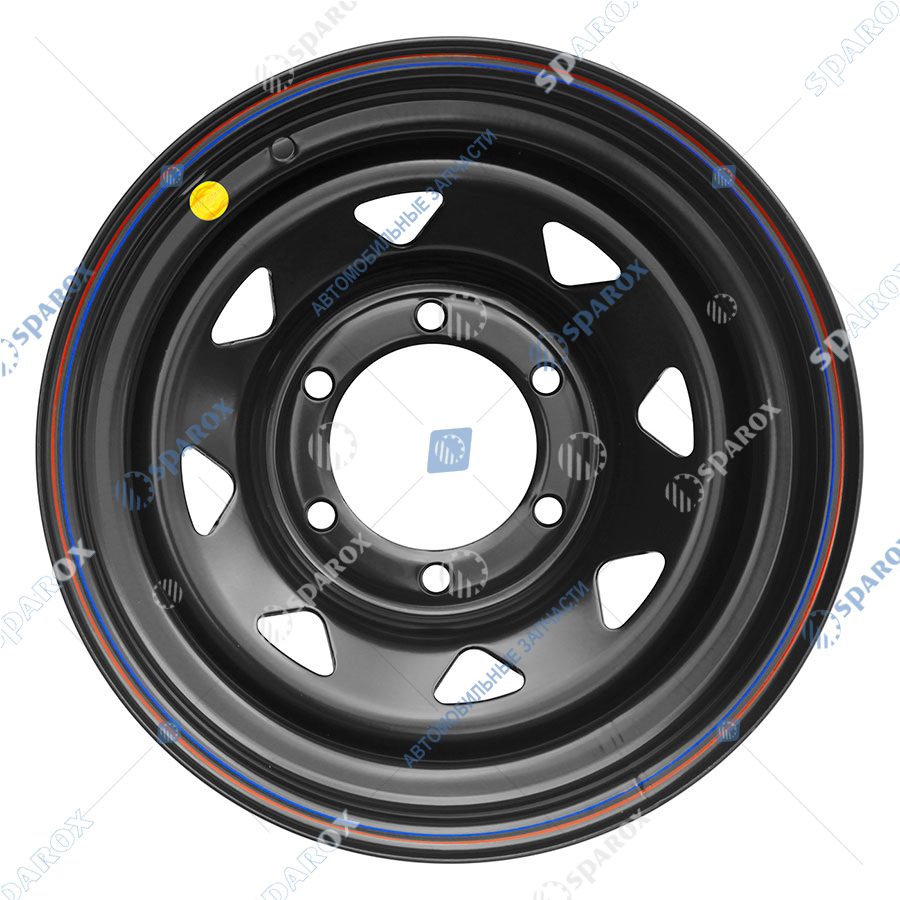 1680-63910BL+30A17 Диск усиленный Тойота/Ниссан/L200 2005+ стальной черный 6x139,7 8xR16 d110 ET+30 (треуг. мелкий) (OFF-ROAD Wheels)