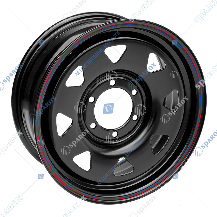 1770-63910BL+30A17 Диск усиленный Тойота Ниссан стальной черный 6x139,7 7xR17 d110 ET+30 (треуг. мелкий) (OFF-ROAD Wheels)