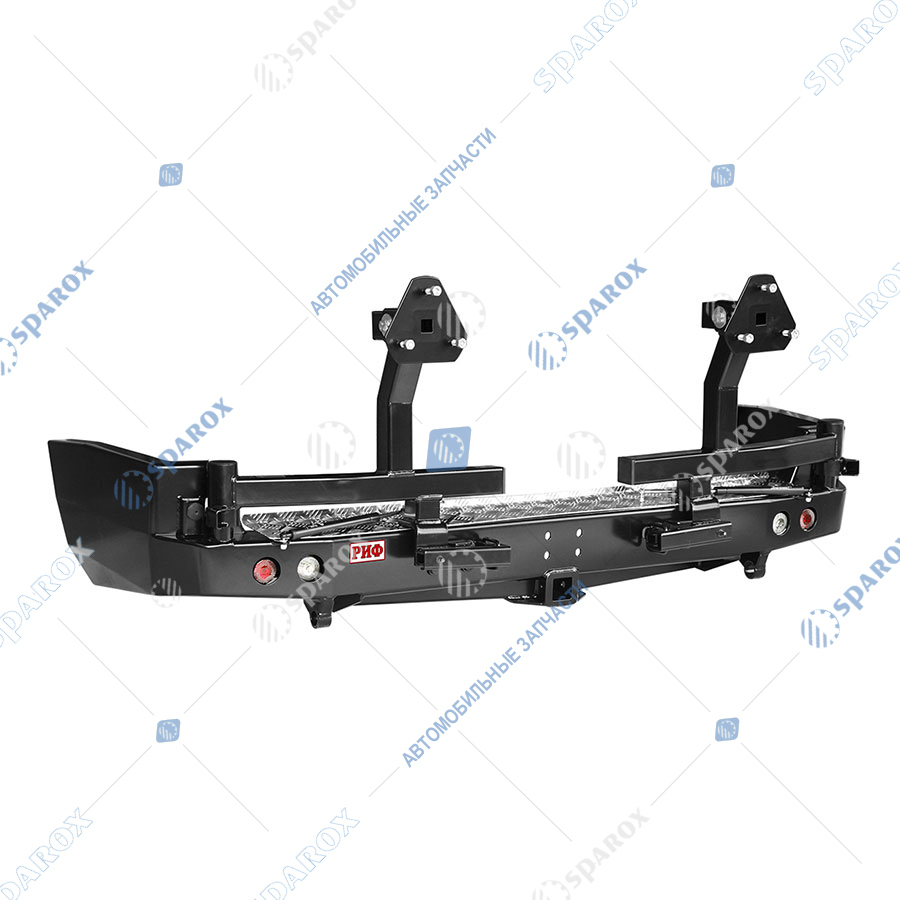 RIFY61-21122 Бампер РИФ задний Nissan Patrol Y61 2004+ с квадратом под фаркоп, 2-мя калитками и фонарями (РИФ) RIFY61-21122 Бампер РИФ задний Nissan Patrol Y61 2004+ с квадратом под фаркоп, 2-мя калитками и фонарями (РИФ)