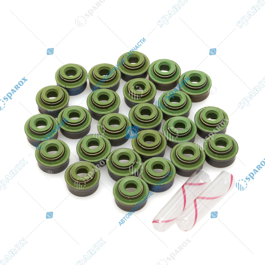 536-1007262 Колпачок маслосъемный в сб. (к-т 24 шт.) дв. ЯМЗ-536 ЕВРО-4 фторкаучук (СТРОЙМАШ)