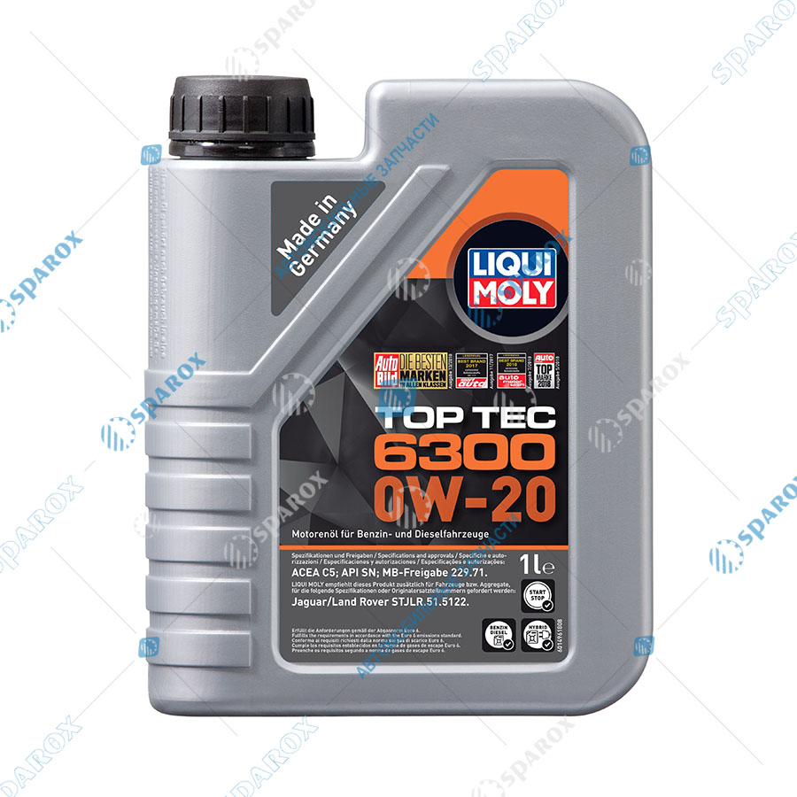 LIQUI MOLY-21216 Масло мотор. НС-синт. Top Tec 6300 0W-20 1л