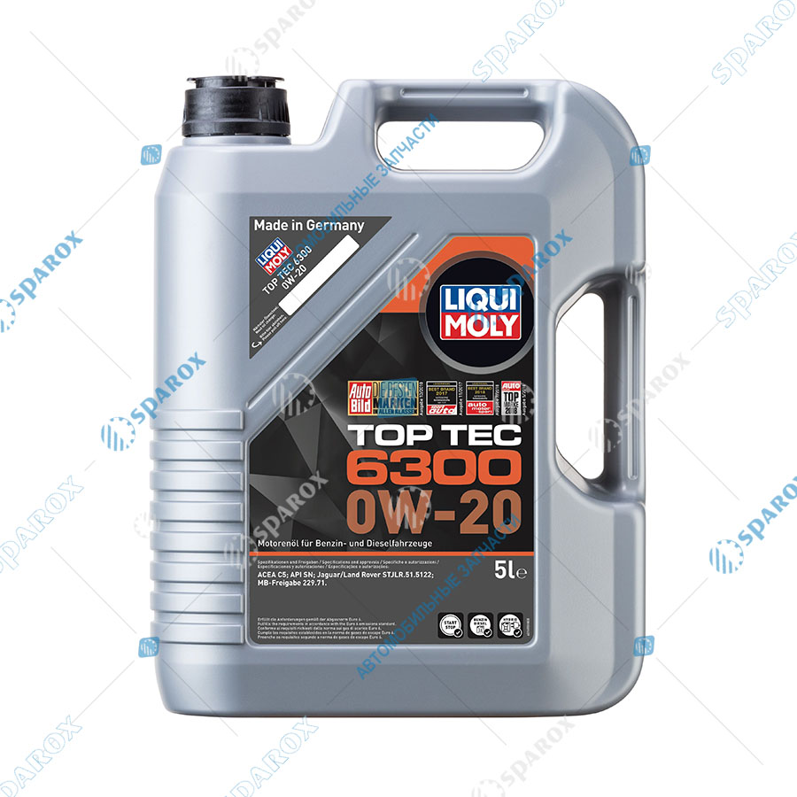LIQUI MOLY-21217 Масло мотор. НС-синт. Top Tec 6300 0W-20 5л