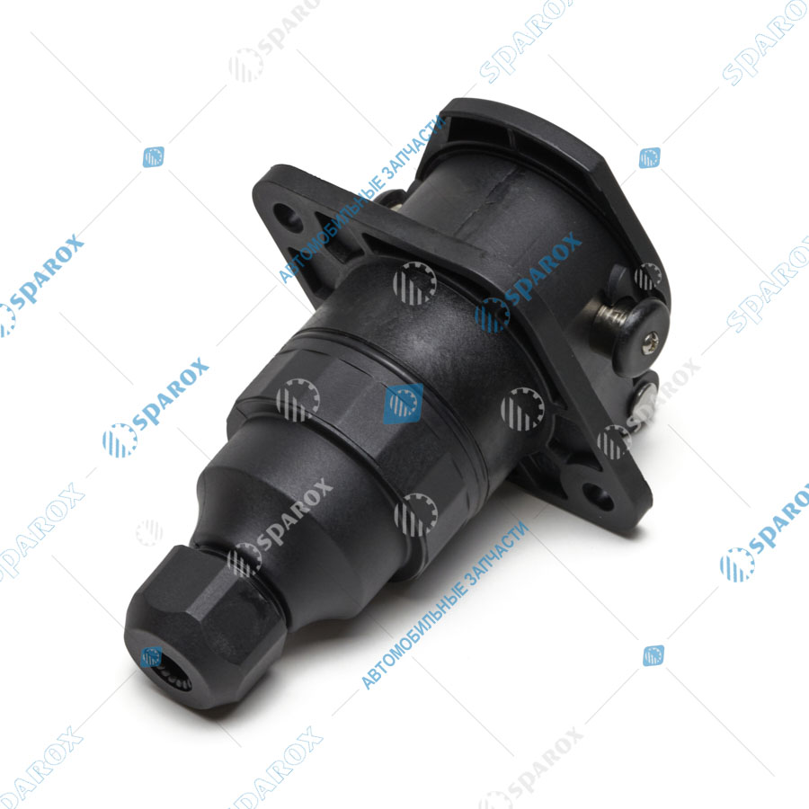 ДАЛИ-авто-DA-02859 Разъём кабеля  ABS 7 полосный, розетка с крышкой, на винтах