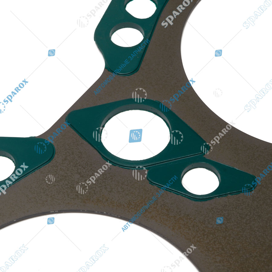 238Д-1003212-А Прокладка ГБЦ МАЗ, КрАЗ, УРАЛ(зеленый силикон на металлической основе в сборе)