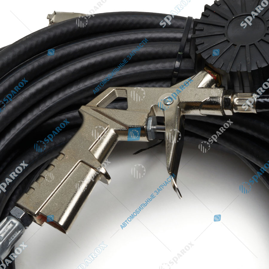 ДАЛИ-авто-DA-02990 Шланг подкачки колес с манометром и пистолетом 24м 20 атм(5 шт уп)(Россия)