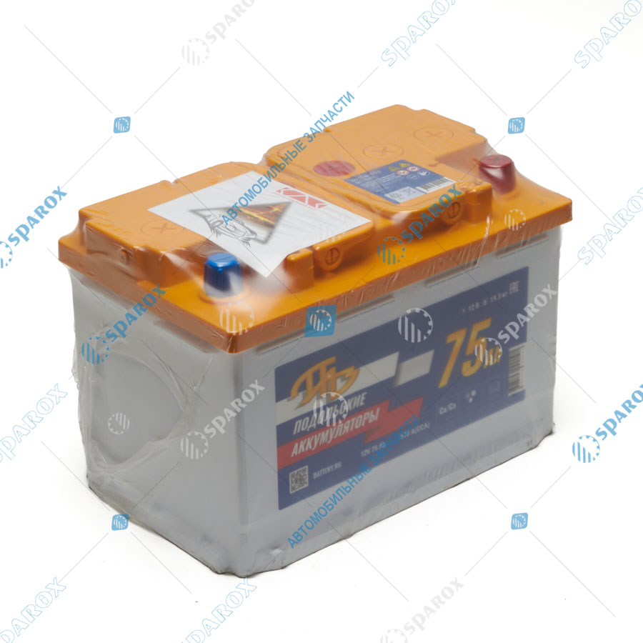 6СТ-75-3703010 Аккумулятор 6СТ75 обратная полярность, конусные клеммы ПАЗ