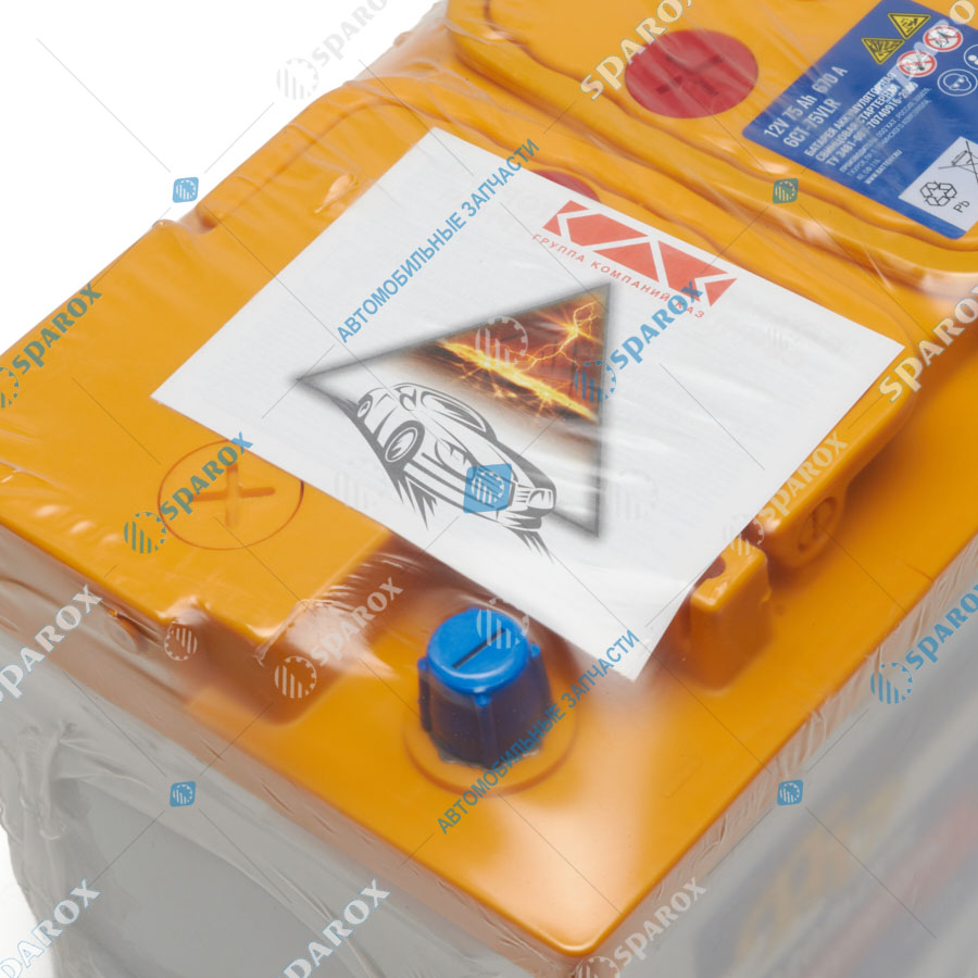 6СТ-75-3703010 Аккумулятор 6СТ75 обратная полярность, конусные клеммы ПАЗ