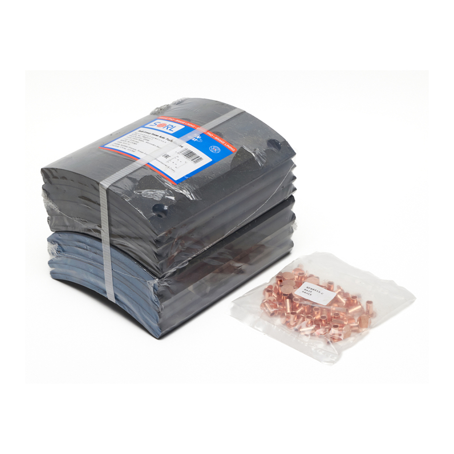 HM5815-1 Накладка тормозная, комплект 8 шт. заклепки 64 шт. 410x223 1-й рем. MAN, MERCEDES-BENZ 19496 (SORL)