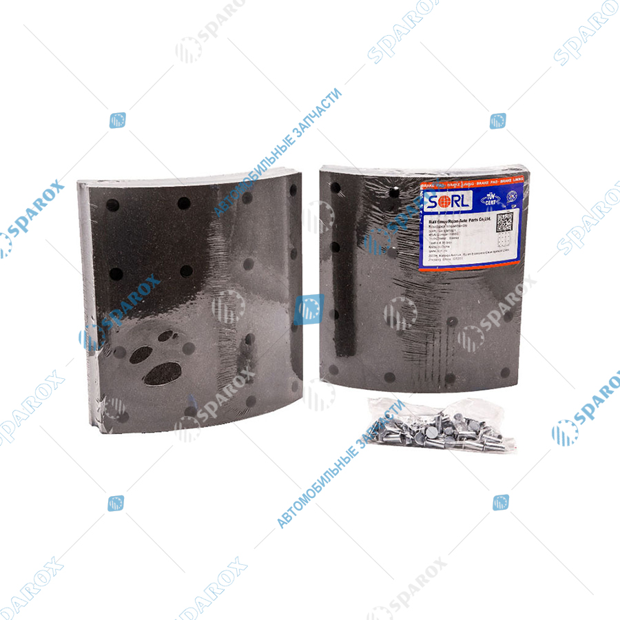 HM5901 Накладка тормозная, комплект 4 шт. заклепки 64 шт. 413x254 STD SCANIA 19933 (SORL)