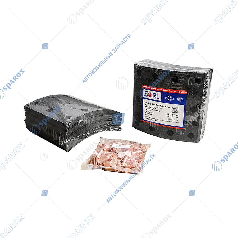 HM5642AB Накладка тормозная, комплект 8 шт.+ заклепки 96 шт. 420х180 ПАО 6520-3501105 (SORL)