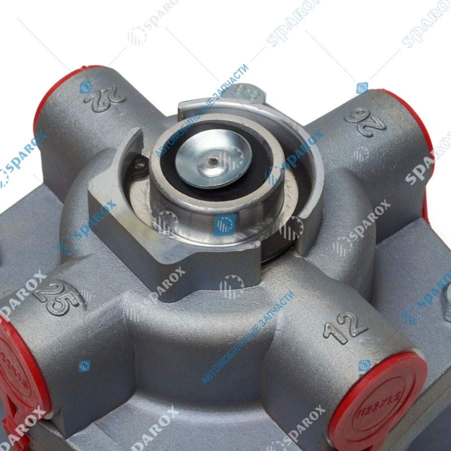 FENOX-FBV002 Кран тормозной 2-секционный подпедальный FBV002 ЗИЛ,Камаз,МАЗ ан. 100-3514108-10 (FENOX)