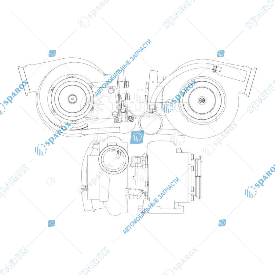 LUZAR-LAT0775 Турбокомпрессор Камаз дв. 740.70 E-4,5 левый/правый (13809880106) LAT0775 (LUZAR)