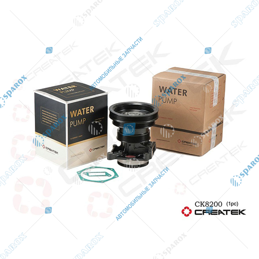 CREATEK-CK8200 Насос водяной (помпа) WD615 HOWO E3 (8PK+6PK+6PK)