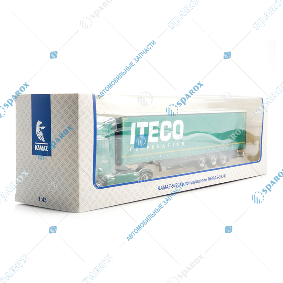Микромодель-777.102989 Масштабная модель КАМАЗ-54901 с полуприцепом НЕФАЗ-93341 Iteco в мягкой упаковке