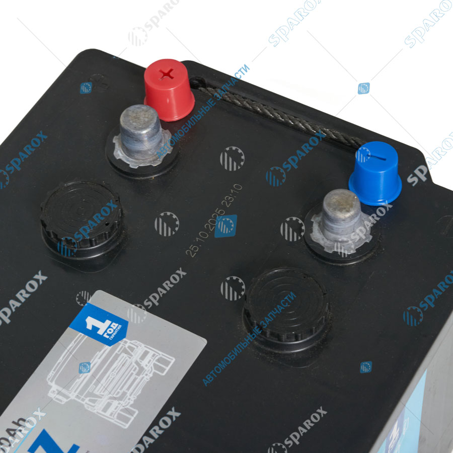 6СТ-190-3703010 Аккумулятор 6СТ190 пр. пол. конусные клеммы ориг.батареи Kamaz (синий) (6CT-190 VL п.п)