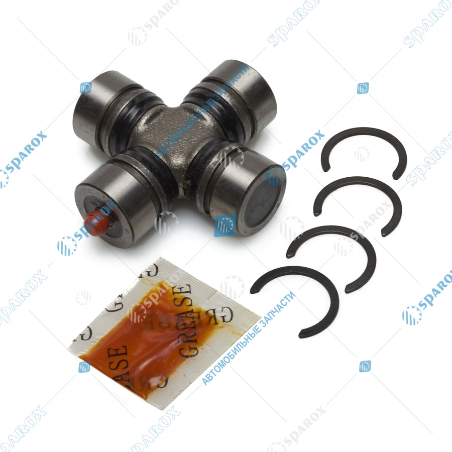 FENOX-UJ80079 Крестовина МАЗ, КРАЗ, УРАЛ вала карданного руля в сборе (28х73мм) (стопорные кольца) FENOX