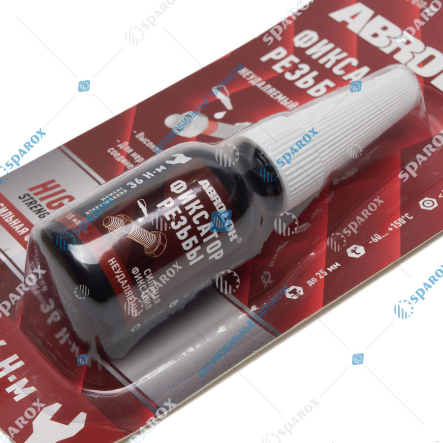ABRO-TL-010-RD Фиксатор резьбовых соединений красный (10 мл) ABRO MASTERS TL-010-RD