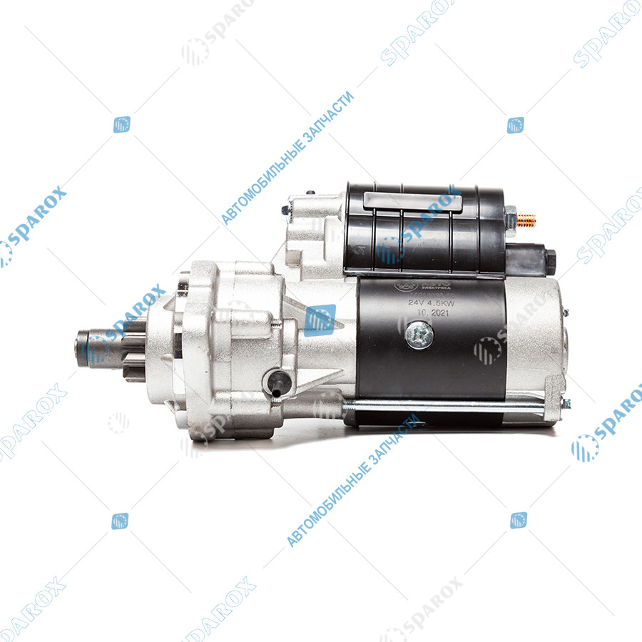 АЕ-11010082 Стартер редукторный, МАЗ, ПАЗ, ЛИАЗ, УРАЛ, ГАЗ, дв. ЯМЗ, 24В, 4.5/5.5 кВт, 9 зуб. (ан. AZF4137, 5302.3708, 11.131.524)