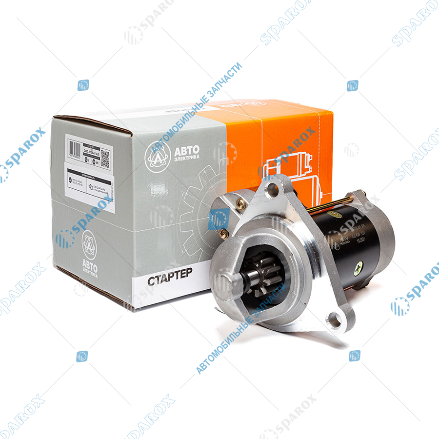 2402-3708-01 AE Стартер редукторный, МТЗ, дв. ММЗ, 12 В, 2.5/4.0 кВт, 10 зуб. (ан. 24.3708)