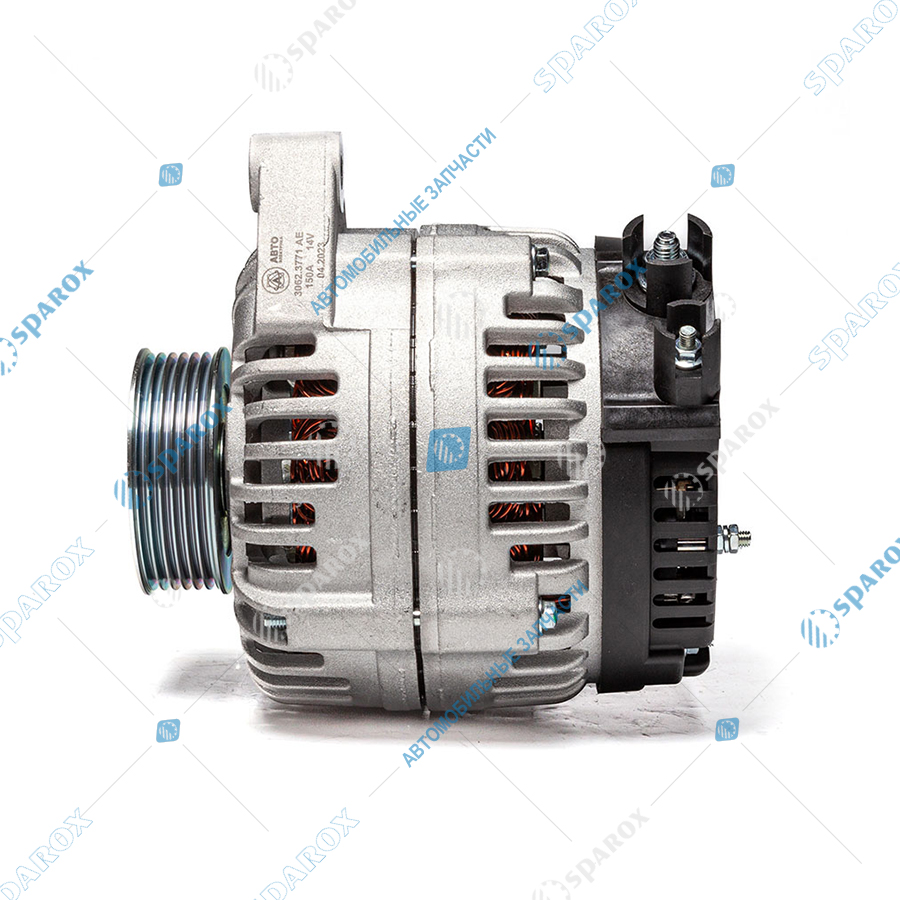 3062-3771 АЕ Генератор ГАЗ дв. ЯМЗ 14 В, 150 А, поликлиновый (ан. 32152.3771, 5343.3701010-02, 11.204.261)