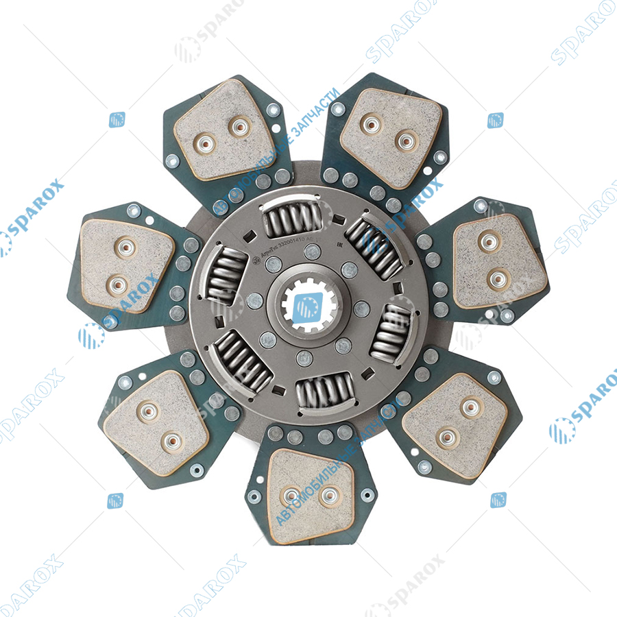 АЕ-332001410 Диск сцепления ведомый, МТЗ, 7 лепестков, с пружинами, с металлокерамической накладкой, d=330мм (ан. 80-1601130-А)