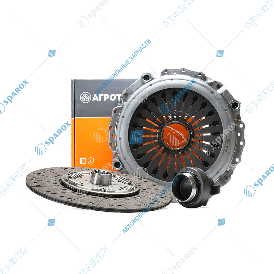 АЕ-3400700344 Комплект сцепления, КамАЗ, дв. КамАЗ, d=430мм (диск сцепления 1878000205 AE+корзина сцепления 3482083118 AE+муфта сцепления 3151000034 AE) (КПП ZF 16S151, 8S1315, 16S1825, 16S182)
